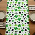 thumbnail image 5 of Table Runners 70 Inches Long Dress Scarves, St Patricks Day Farmhouse Coffee/Dining/Kitchen Table Decor, Holiday Table Runner, Spring Country Green Black Shamrock 13x70 Inch, 5 of 9