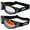 Clear Mirror & Driving Mirror, variant on (2 Goggles) Motorcycle ATV Riding Black Frames Clear Mirror and Driving Mirror Glasses Sunglasses