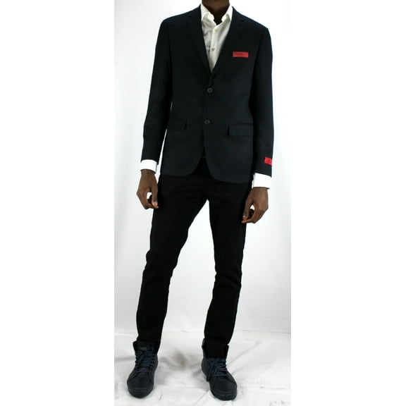 Alfani Men's Blue Slim Fit Blazer With Pop-Out Pocket Square 38R