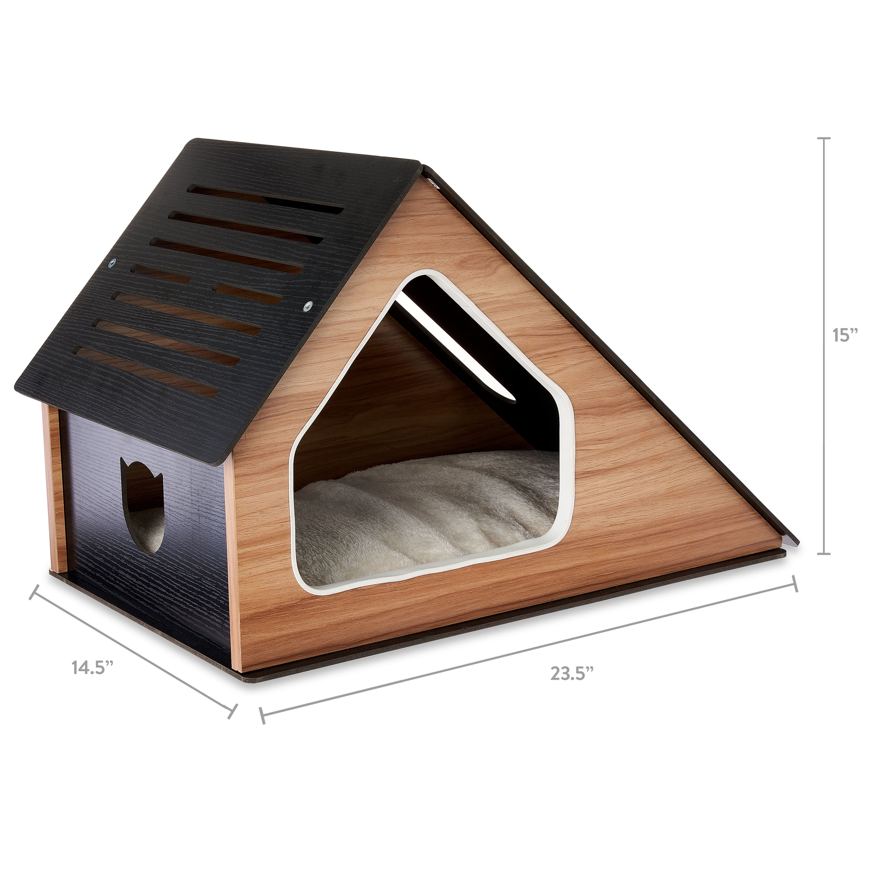 Vibrant Life Modern Cat Condo with Sisal Scratching Pad Washable