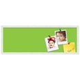 thumbnail image 2 of PinPix ArtToFrames 34x10 Custom Cork Bulletin Board Green Chevron   Poster Board Has a Fabric Style Canvas Finish, Framed in Satin White Frame (PinPix-518), 2 of 5