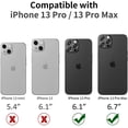 thumbnail image 2 of 3 Pack IPhone 13 Pro Max (6.7 Inch)/ IPhone 13 Pro (6.1 Inch) Camera Lens Protector,Anti Scrach HD Tempered Glass Metal Camera Screen Protector Shockproof Cover Film,Gold, 2 of 7