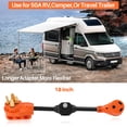 thumbnail image 2 of Adaptador RV de 50 Amperios a 30 Amperios Manshan de 45 cm 125V 3750W, 2 of 4
