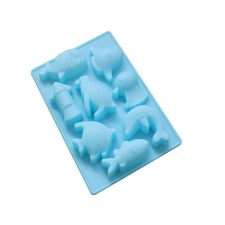 

Kitchen Gadgets Jelly Soap Silicone World Chocolate 8 Dolphin Sea Shapes Silicone Shapes Cake Mould Kitchen Organization