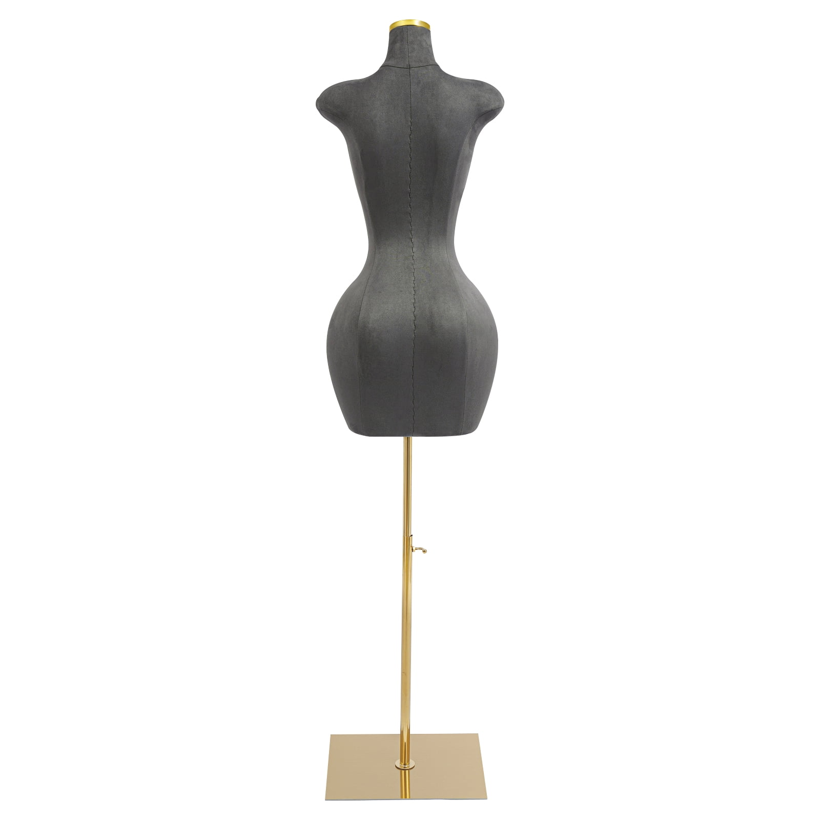1 PCS Grey Female Mannequin Model with Stand, Half-length Model, Mannequin Dress Form, Total Adjustable Height: 150-210cm/59.06-82.68 in