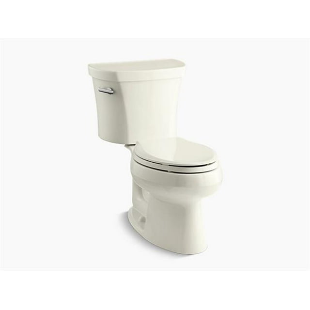 Kohler K-3948-96 1.28GPF Wellworth WC Allongé de 2 Pièces avec 14 Po Rough-In - Biscuit