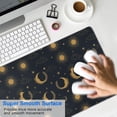 thumbnail image 4 of Long Mouse Pads for Desk,Dark Blue Sun Moon Wreath Pattern Desk Mats on Top Of Desks, Desk Mouse Pad Extra Large with 3mm Non-Slip Base and Stitched Edge for Gaming,Office,Work,Home 35.4"x15.7", 4 of 6