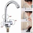 thumbnail image 3 of Robinet de Cuisine Pliable, Robinet à Poignée Unique Rotation 360 Eau Froide pour Caravane Bateau Marin_Perfect Gift, 3 of 5