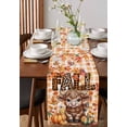 thumbnail image 4 of Thanksgiving Cattle Table Runner 48 Inches, Fall Pumpkin Maple Leaf Botanical Plaid Bed Runner Dresser Scarves Tabletop for Indoor Outdoor Parties/Ceremony/Banquet, 13" x 48", 4 of 8