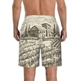 thumbnail image 3 of Naloa Vineyard Landscape Men's Beach Shorts, Surfing shorts, Swim trunks, Quick Dry Swim Trunks for Surfing Beach Fun - Large, 3 of 9