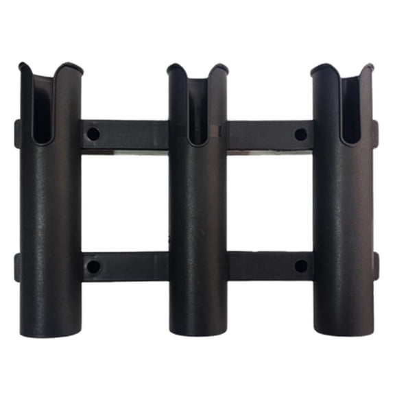 Removable 3 Tube Fishing Rod Holder, Marine Boat Rod Rack with Adjustable Mount for Kayak, Canoe, Truck and Fishing Gear Storage