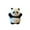 D, variant on Handcrafted Resin Panda Sculpture - Artistic Desktop Decor Piece for Home Office with Natural Wood Accent and Decorative Appeal