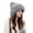 Gray, variant on harmtty Faux Fur Knitted Beanie Hat for Cold Weather Cute Four Pompom Ball Cossack Skiing Furry Hat Winter Thicken Warm Hat Grey