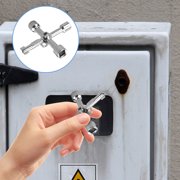 Triangular Key Tool for Train Electrical Elevator Cabinet Professional 4 Way Triangle Wrench Key Multifunctional