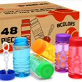 thumbnail image 1 of Juego de botellas con forma de burbuja MAPIXO, paquete de 48 unidades con varita, 2 onzas, 8 colores, fiesta infantil, 1 of 7