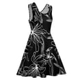 thumbnail image 4 of 2024 Size Large Vestido Design Summer Dress Skate Beach Female Dresses Casual Print Flowers Dress Floral Lily White, 4 of 7