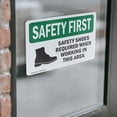 thumbnail image 4 of (2 Pack) Safety Shoes Required When Working With Symbol OSHA Safety First Sign, 4 of 7