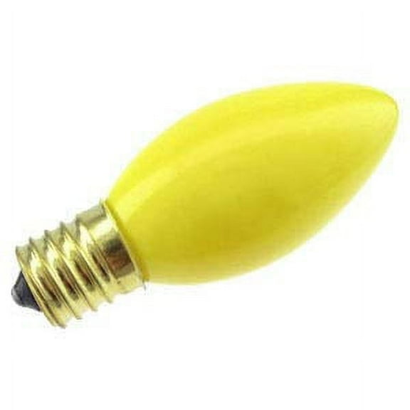Industrial Performance Decorative/Novelty 10C9/CY 120V, 10 Watt, 120 Volt, E17 Base, Ceramic Yellow Light Bulb (10 Light Bulbs)