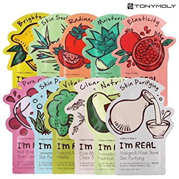 Tonymoly I'M Real Mask Sheet Pack Face Mask Kit, 11 (Best Face Pack For Glowing Skin At Home)