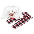 thumbnail image 4 of Family Matching Parent-child Pajamas Set Cartoon Plaid Sleepwear Homewear Sets, 4 of 10