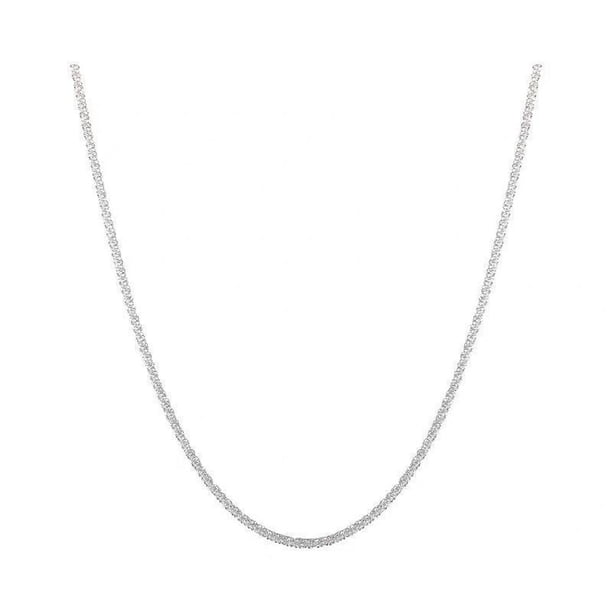 Wartleves Collar gargantilla de cadena de clavícula brillante de plata collar anillos Z7 E6 Nuevo