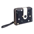 thumbnail image 1 of Women Wallet Black Zipper Wallet Small Minimalist PU Leather Large Capacity Soft Card Holder Wallet for Daily, 1 of 10