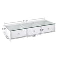 thumbnail image 3 of Wall Mount Salon Station Barber Cabinet with Drawers, Glass Top, Hair Styling Storage Table, White, 3 of 7