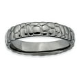 thumbnail image 1 of 925 Sterling Silver Stackable Black-plated Ring Eternity Band Size 7, 1 of 6