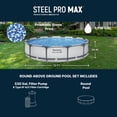thumbnail image 4 of Bestway Steel Pro MAX 12'x30" Metal Frame Above Ground Pool, Filter Pump & Cartridge, Gray, 4 of 9
