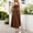 Coffee, variant on Spring Dresses for Women Flowy Square Neck Sleeveless Midi Waist Dress (Beige S)