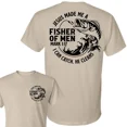 thumbnail image 5 of Jesus Made Me a Fisher of Men 2-Sided T-Shirt – Funny Christian Tee, “I Catch, He Cleans” Design, Father’s Day Gift, Humor Shirt for Dad, 5 of 7
