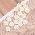 thumbnail image 3 of 20 flores artificiales de plástico de 9 mm para manualidades, margaritas, accesorios para proyectos artísticos (blanco), 3 of 5