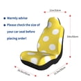 thumbnail image 5 of Honeii Yellow And White Polka Dot for Car Seat Covers Full Set, Seat Covers for Cars, Car Seat Protector Waterproof, Leather Car Seat Cushion-2 PCS, 5 of 9
