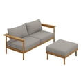 thumbnail image 1 of Modway Wren Ensemble de Canapé et Ottoman Mobilier de Patio Extérieur, Gris Pâle, 1 of 8