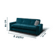 thumbnail image 5 of Sofá Cama Confort Clean Azul M & E MUEBLES Matrimonial 3 Posiciones Con Cama Oculta, 5 of 6