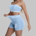 thumbnail image 3 of Idoravan yoga two piece set for women shorts Fahion Women's 2 Piece Sleeveless Crop Tops Cropped Pants Set Solid, 3 of 6
