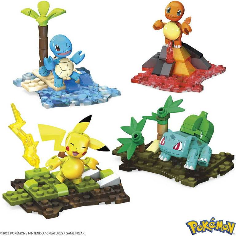 MEGA Pokemon Building Toy Kit Kanto Region Team with 4 Figures (130 Pieces)  for Kids
