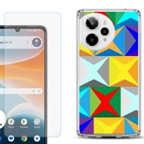 Phone Case for Cricket Icon Pro 2026, with Screen Protector, by OneToughShield - Abstract Color