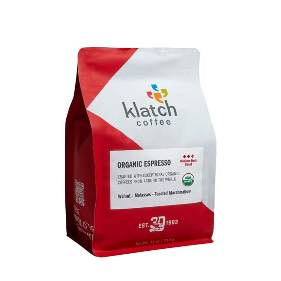 Organic Espresso - Roasted by Klatch Coffee - Whole Bean Coffee - 310 Gram Bag