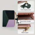 thumbnail image 3 of Ladies Zipper Wallet, Small Purse with Metal Snap Button, Leather Wallet for Women with Coin Bag, Multifunction Ladies Bifold Wallets, Credit Card Holder Wallet for Girls (Green), 3 of 5