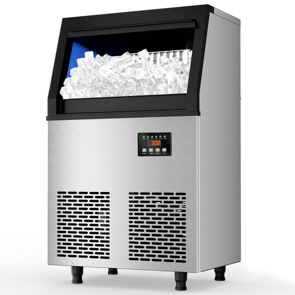 Coolski Commercial Ice Maker, 150 lbs/24H, Under Counter Ice Machine with 35 lbs Bin Capacity