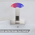 thumbnail image 6 of Homfan Matte Black Bathroom Sink Faucet for 1 or 3 Hole with Pop Up Drain Stopper & Water Supply Hoses NoModern Single Handle Bathroom Faucet (Deck Plate Included), 6 of 9
