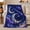 Glowing Moons, variant on Crescent Moon Ornaments Clouds and Winter Stars, Dreamy Celestial Night Pattern for Stargazers, Birthday Gift, Soft Flannel Blanket for Bedroom, Starry Home Decor