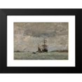 thumbnail image 2 of Henry Ward Ranger 14x11 Black Modern Framed Museum Art Print Titled - Entrance to the Harbor (1890), 2 of 5
