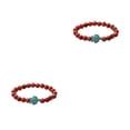 thumbnail image 1 of Guardurnaity de tortuga Ágata ajustable Pulseras de amistad de piedra natural duradera Mejores amigos Regalos para Mujeres Hombres Arena de Arena pepita 2piezas Guardurnaity CBP321513, 1 of 6