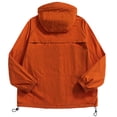 thumbnail image 4 of Men's Lightweight Windbreaker Jacket with Zipper Pocket Casual Zip Up Jackets with Hooded Orange, 4 of 5