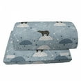 thumbnail image 4 of Constellation Foot Rest, Polar Bear Silhouettes with Stars Doodle Style Illustration, Non-Slip Backing Adjustable Ergonomic Memory Foam Leg Support for Office, Pale Blue Black Bluegrey, by Ambesonne, 4 of 5
