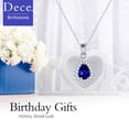 thumbnail image 3 of AUNOOL S925 Sterling Silver Birthstone Necklace for Women 2CT Birthstone Necklace Drop Cut Birthstone Pendant Necklace Birthday Gifts for Women, 3 of 7