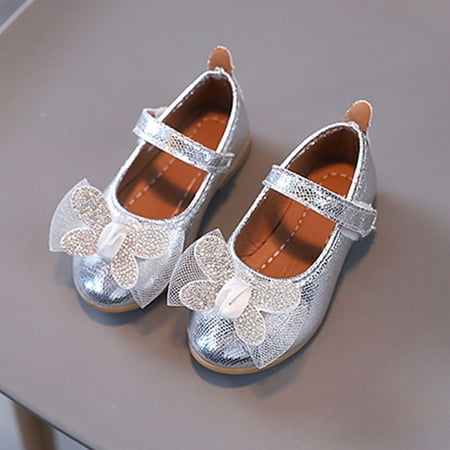 

Cathalem Comfy Kids Flower Boots Summer And Autumn Fashion Girls Casual Shoes Solid Color Bow Mesh Big Girl Fuzzy Boots Silver 2 Years
