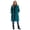 Deep Lagoon, variant on Women's Plus Size Knee Length Puffer Coat
